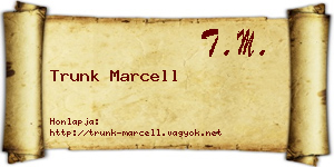 Trunk Marcell névjegykártya